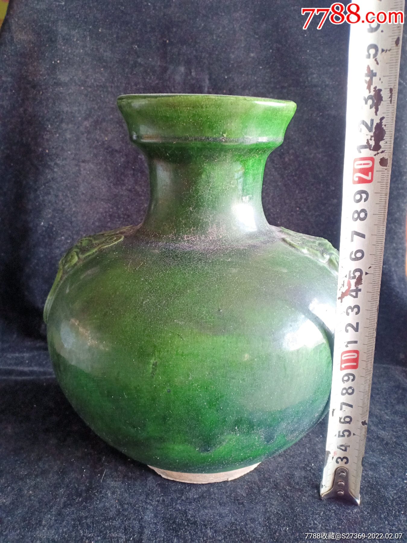 铜官窑绿釉罐价值图片
