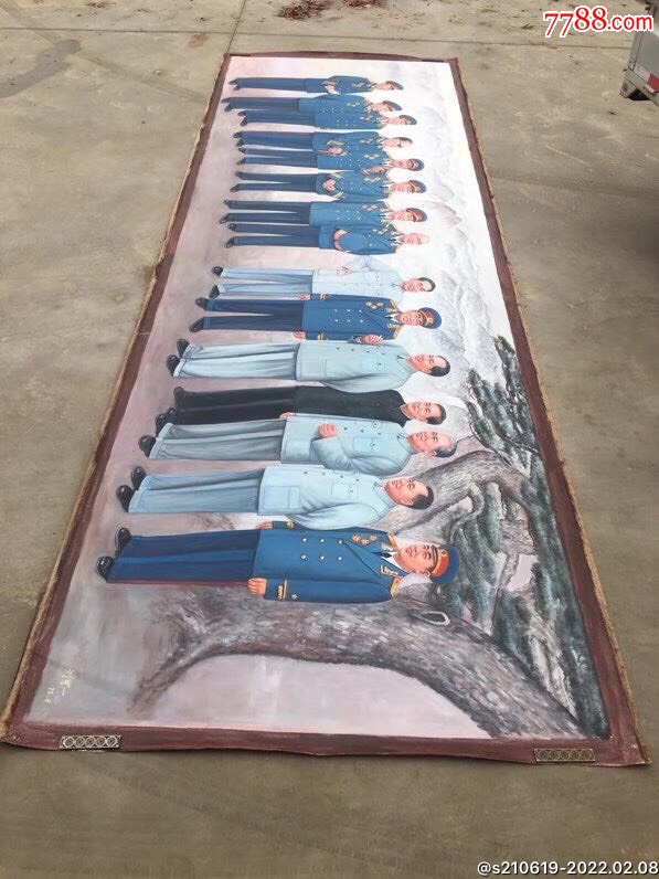 刘宇一手绘伟人大幅油画5米x180米