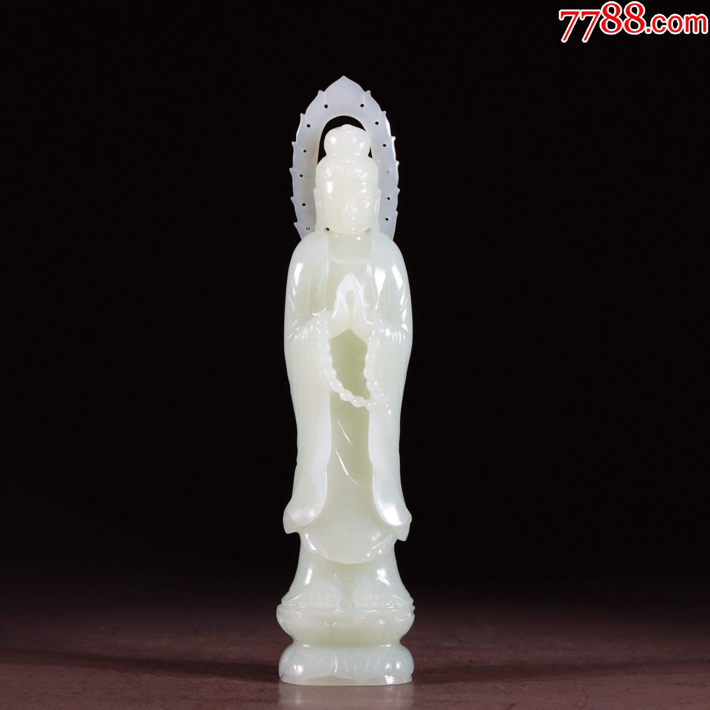 和田玉观音立像a84s130f