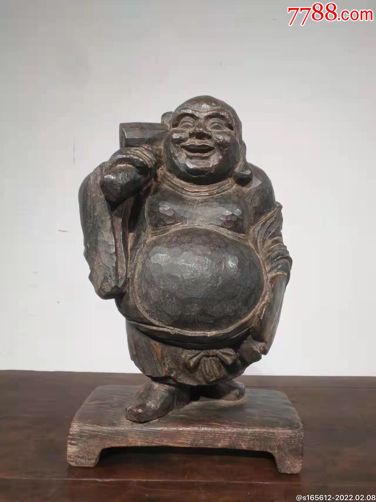 清代核桃木布袋和尚