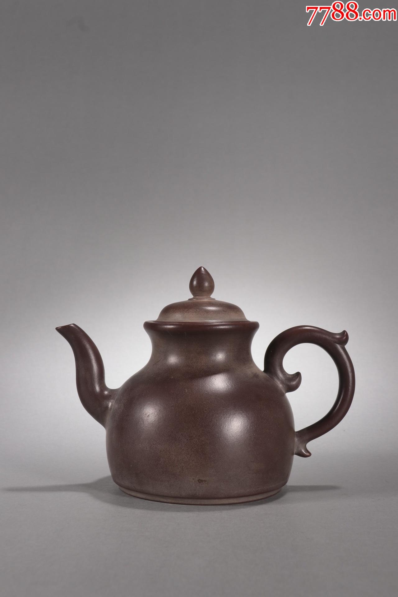 清代邵景南款老紫砂素面茶壶