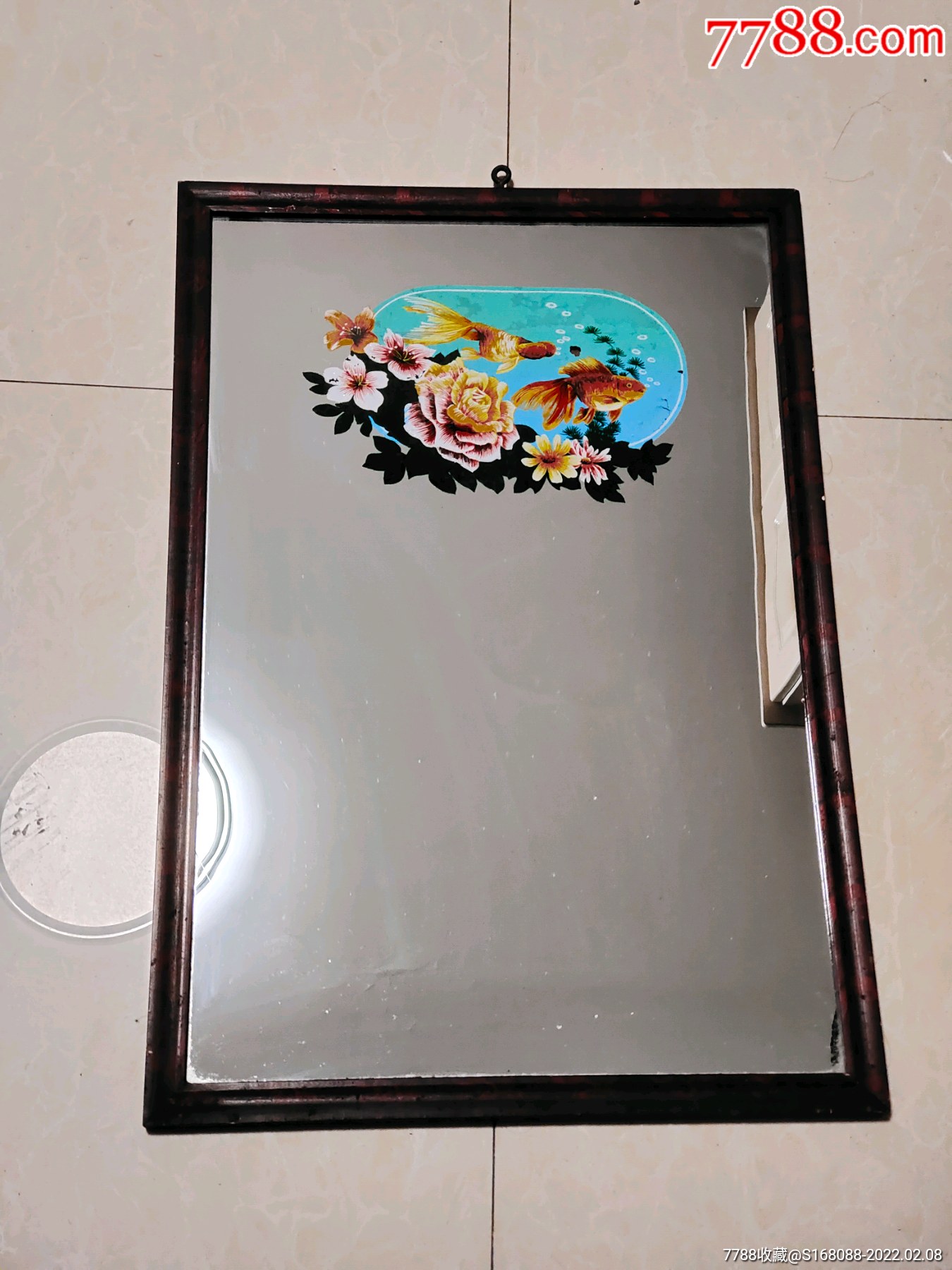 文革时期六七十年代怀旧古董老物件金鱼老挂镜老镜子老式镜子文革70