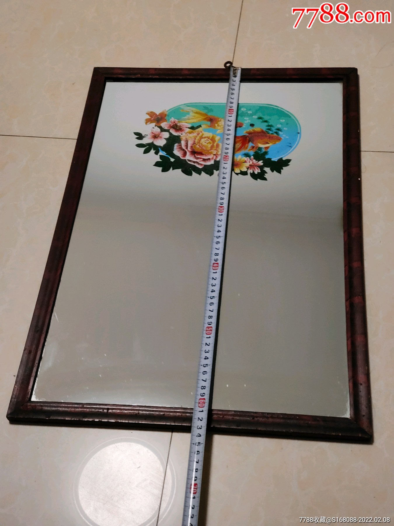 文革时期六七十年代怀旧古董老物件金鱼老挂镜老镜子老式镜子文革70