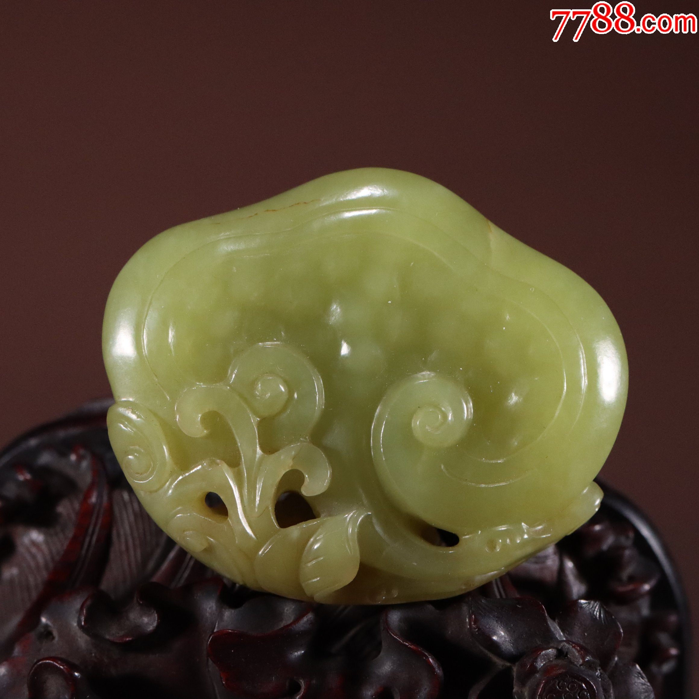 和田玉黄玉灵芝把件a91s55f
