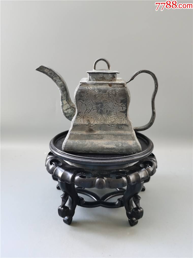 民国双龙戏珠锡壶包老锡器锡壶锡炉锡盘锡罐锡盒锡茶叶筒杂件