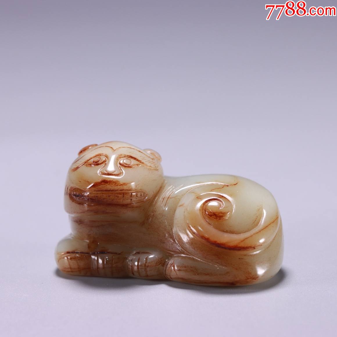 旧藏和田玉獾雕件a84s25f
