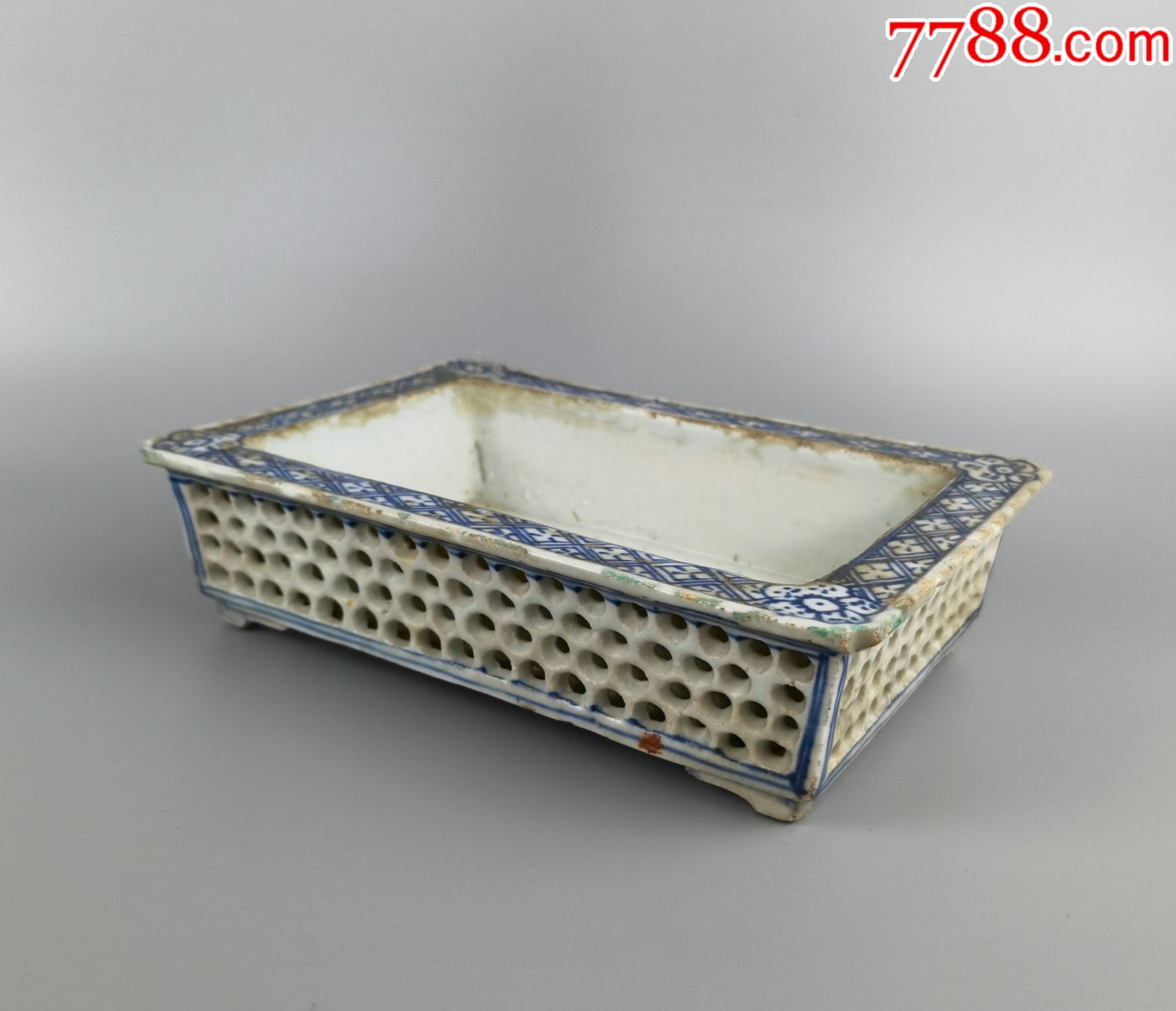 清中期青花水仙盆_价格1800元【程饶金】_第1张_7788收藏__收藏热线