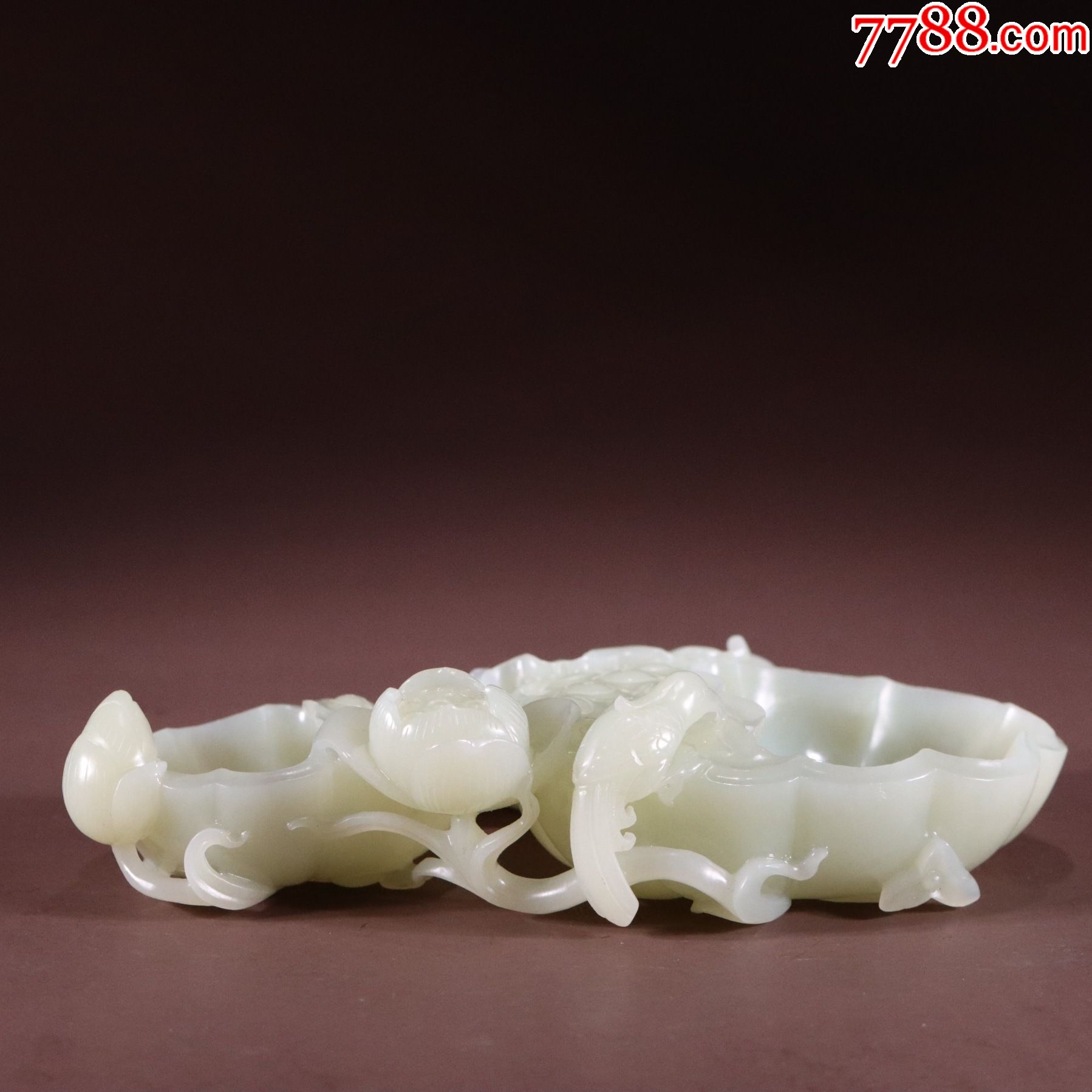 和田玉多子多福莲蓬笔洗a84s120f