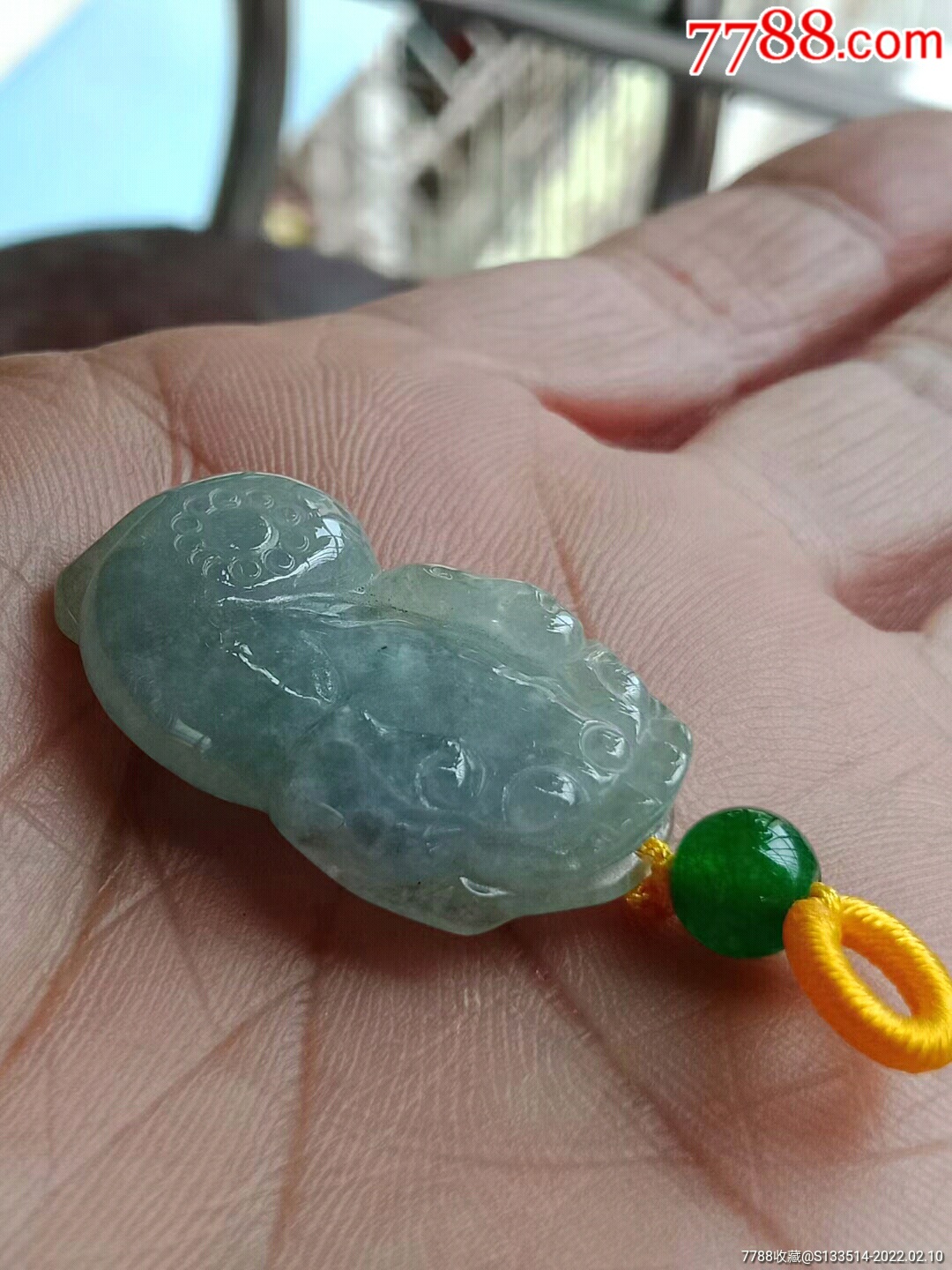 缅甸翡翠1173-a5财蛙挂件(送证书)_翡翠/缅甸玉_第8张_7788纸艺