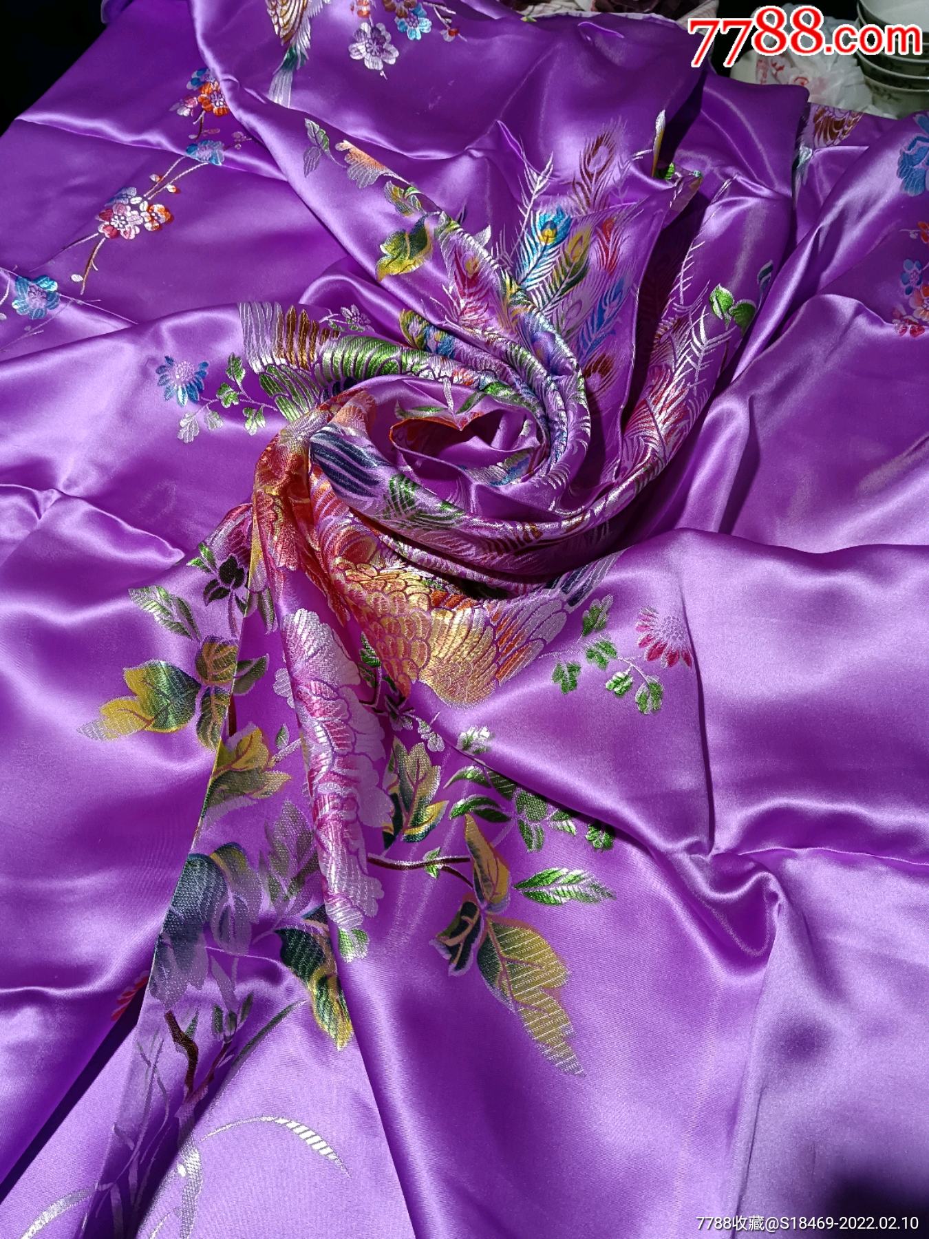 全新真丝软缎彩断被面