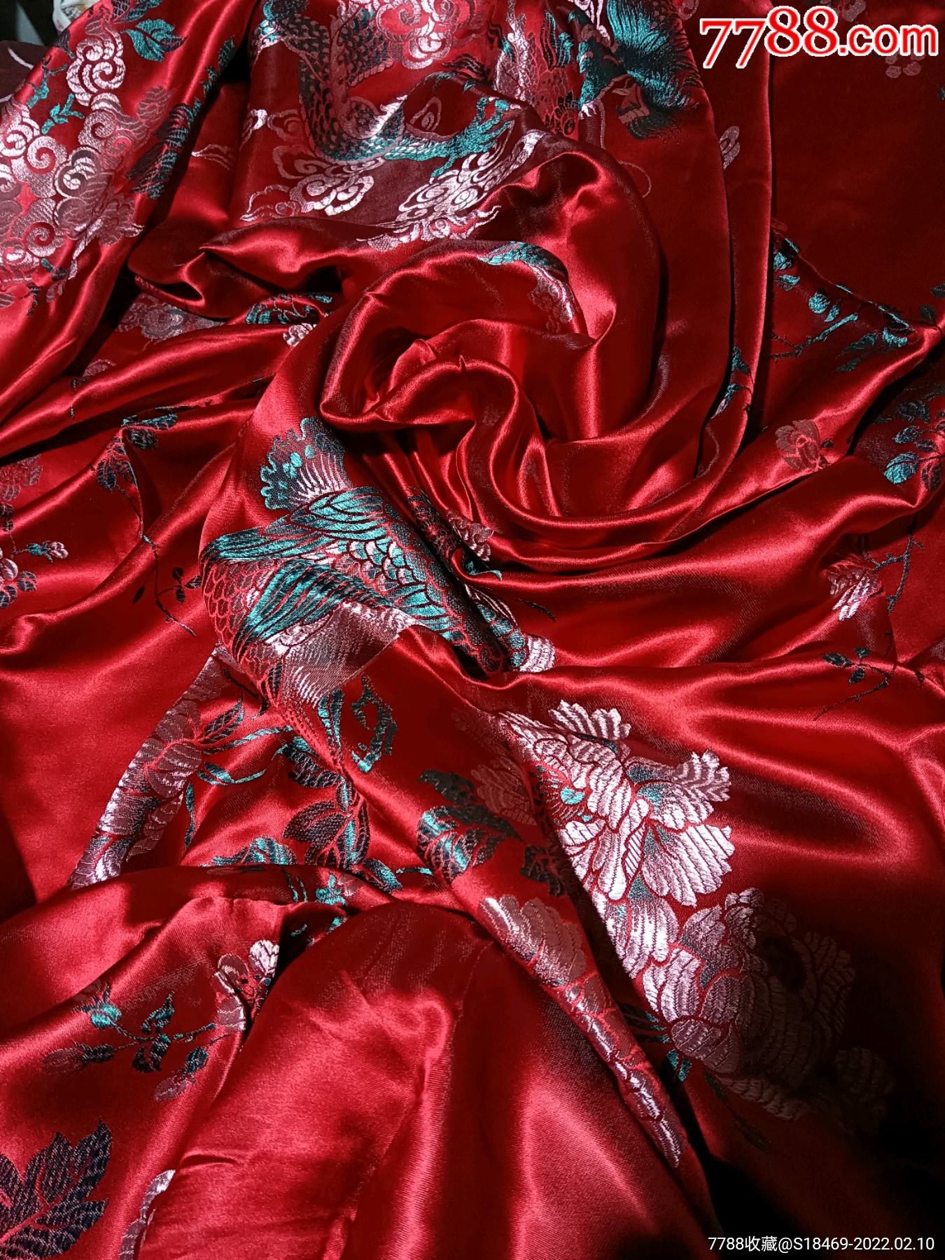 全新真丝软缎彩断被面