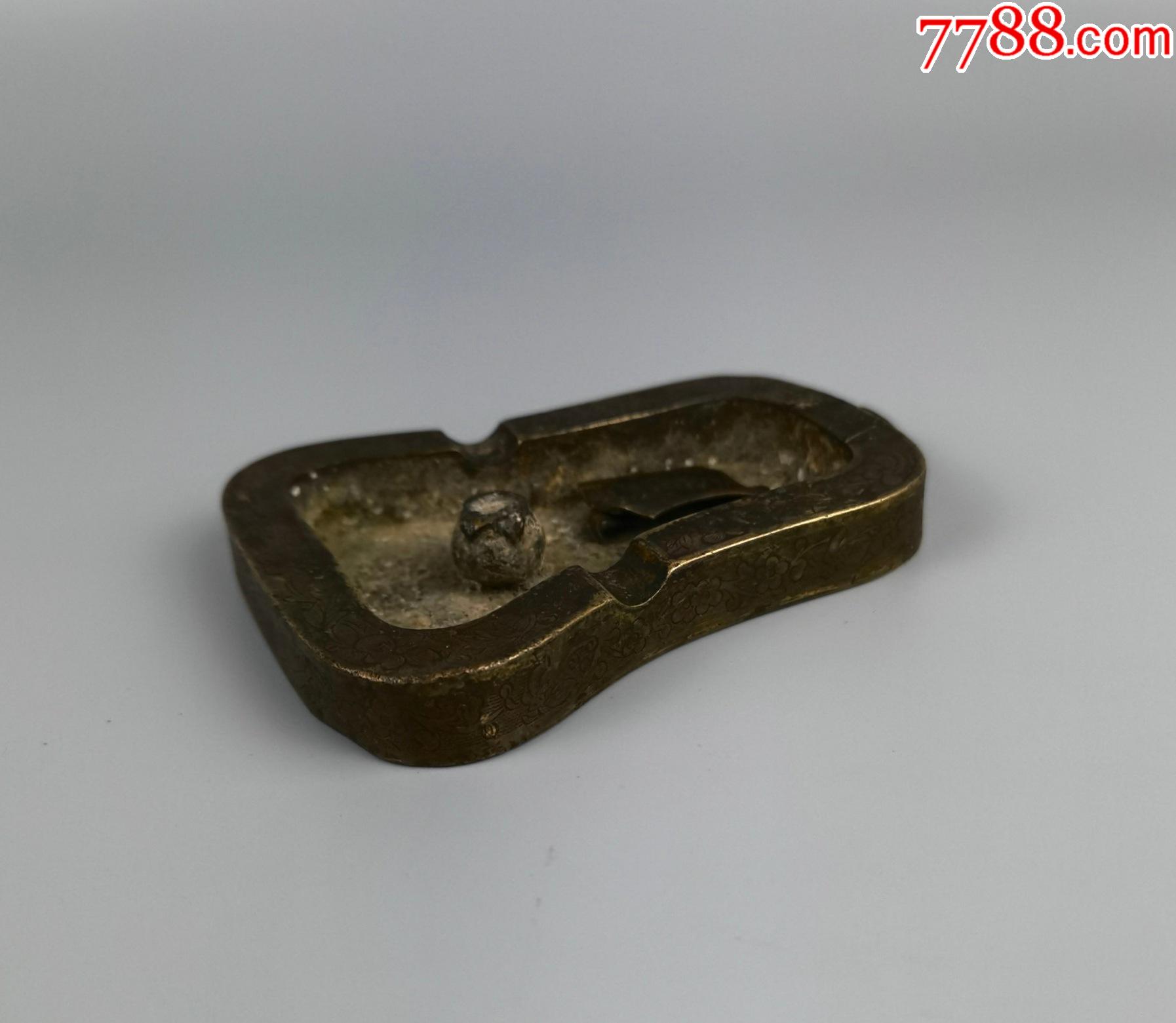 精美清代铜雕花烟缸_烟灰缸_第2张_7788钟表收藏