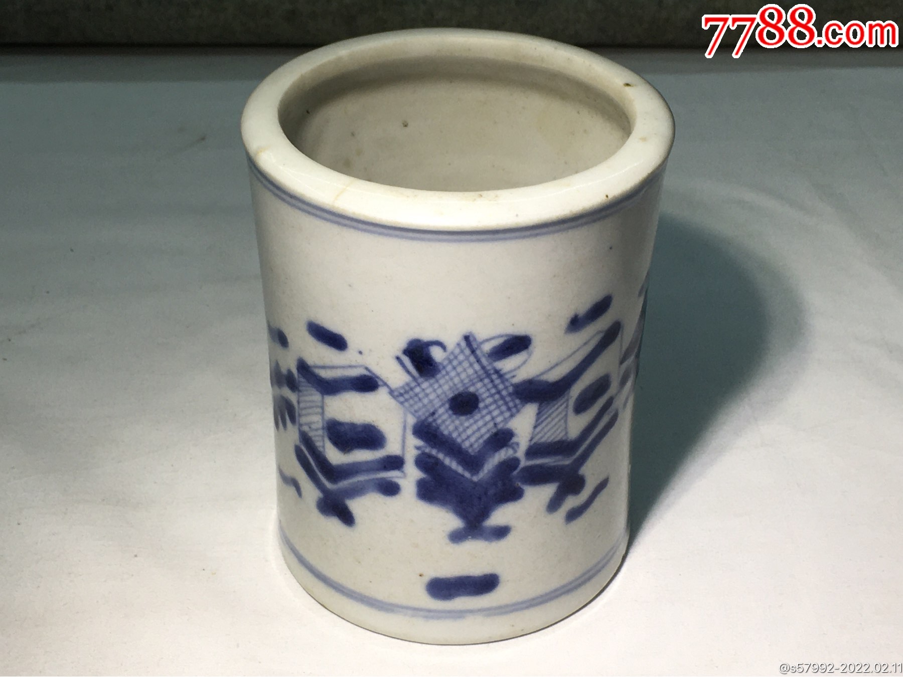 乾隆青花笔筒-价格:850元-se85296489-青花瓷-零售-7788收藏__收藏