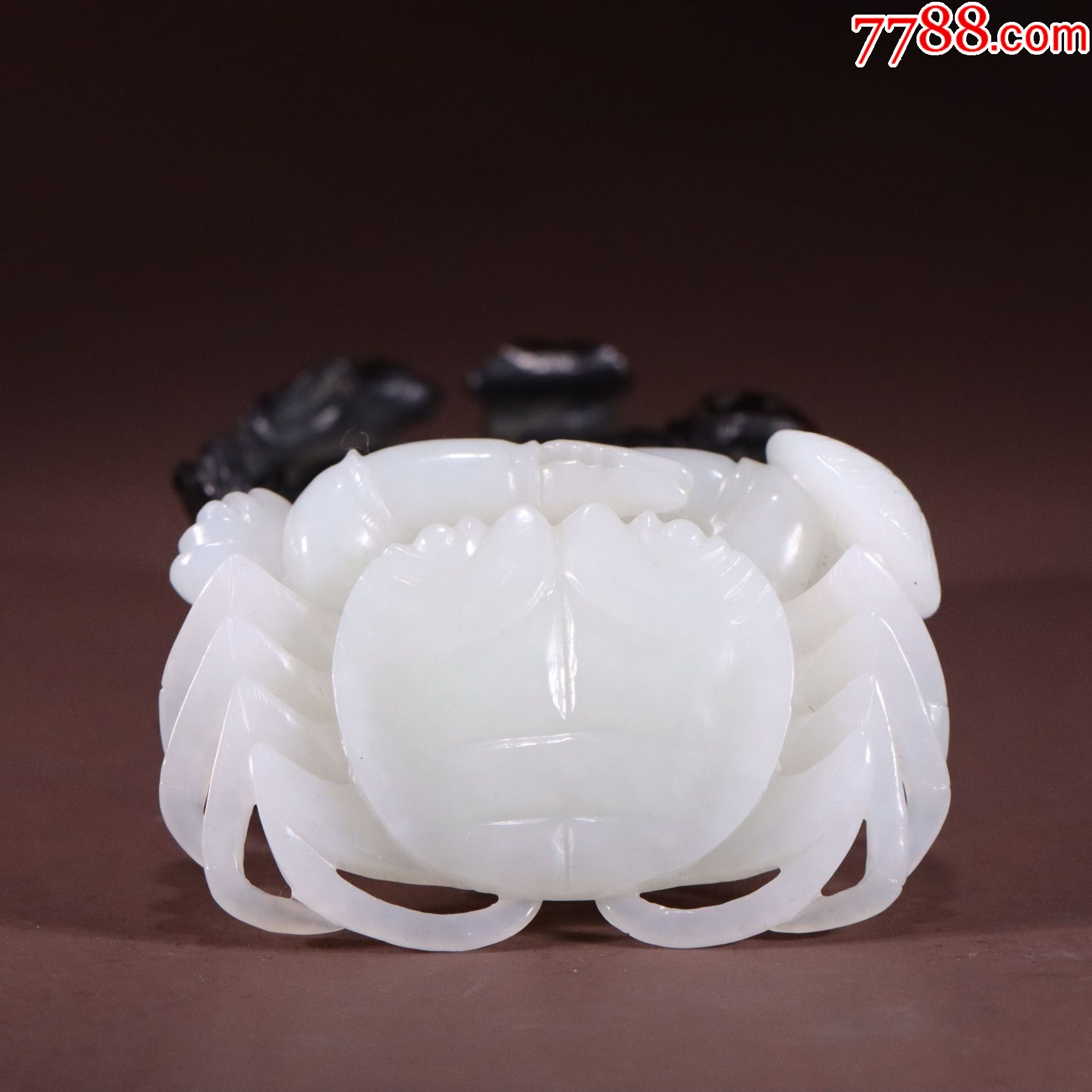 旧藏和田玉八方来财螃蟹把件a84s52f