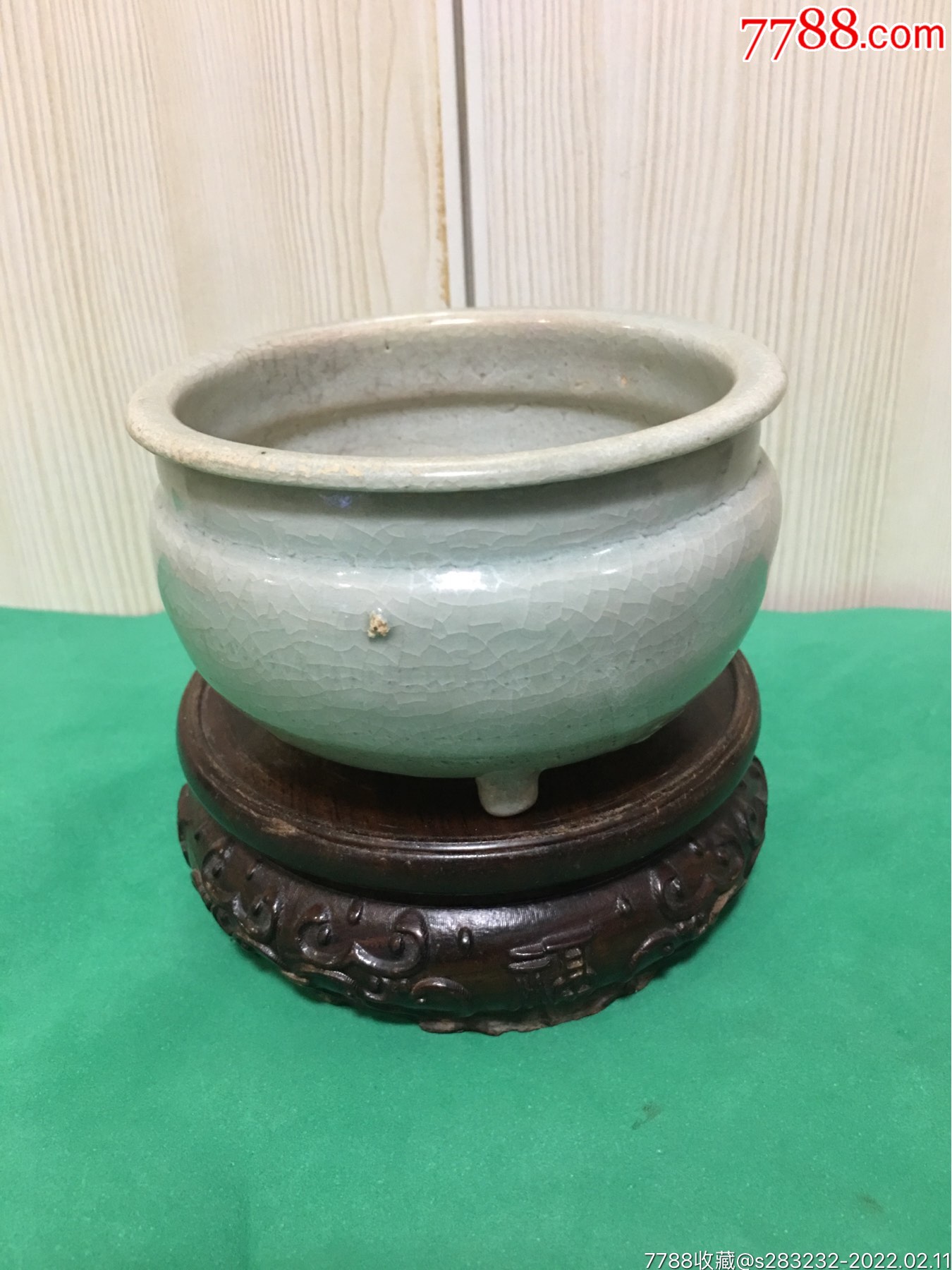 元代龙泉青瓷三足兽首炉_青瓷/秘色瓷_收藏价格_鉴定交易_7788瓷器网