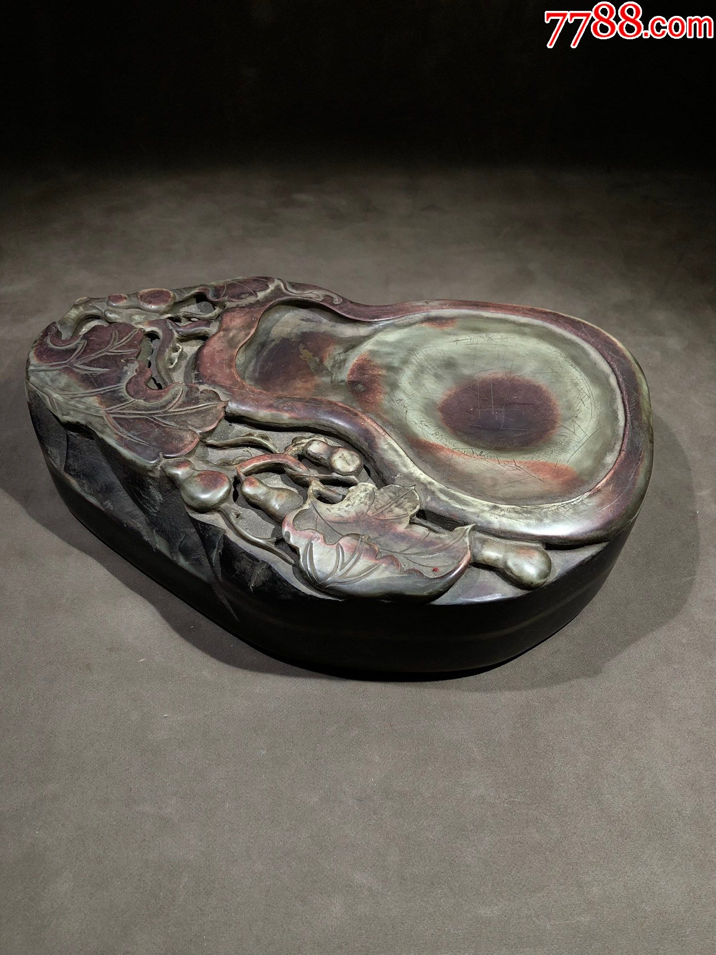 福禄紫袍玉带石砚