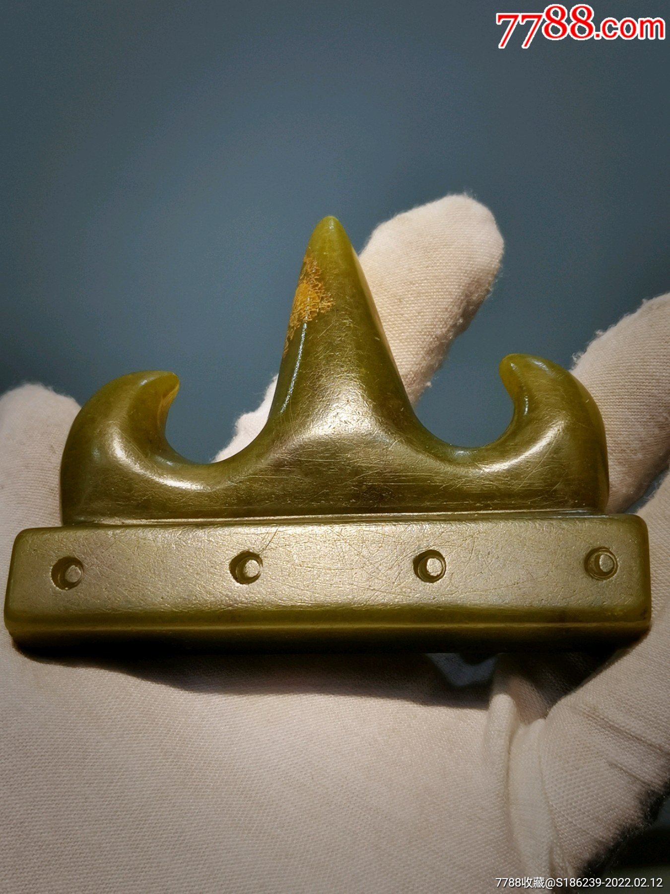 老玉古玉明清玉传世玉笔架完整规格长宽高901871mm