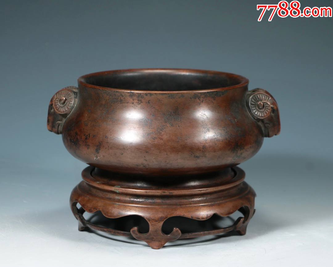 铜羊首耳压经炉_价格12000元_第1张_7788收藏__收藏热线