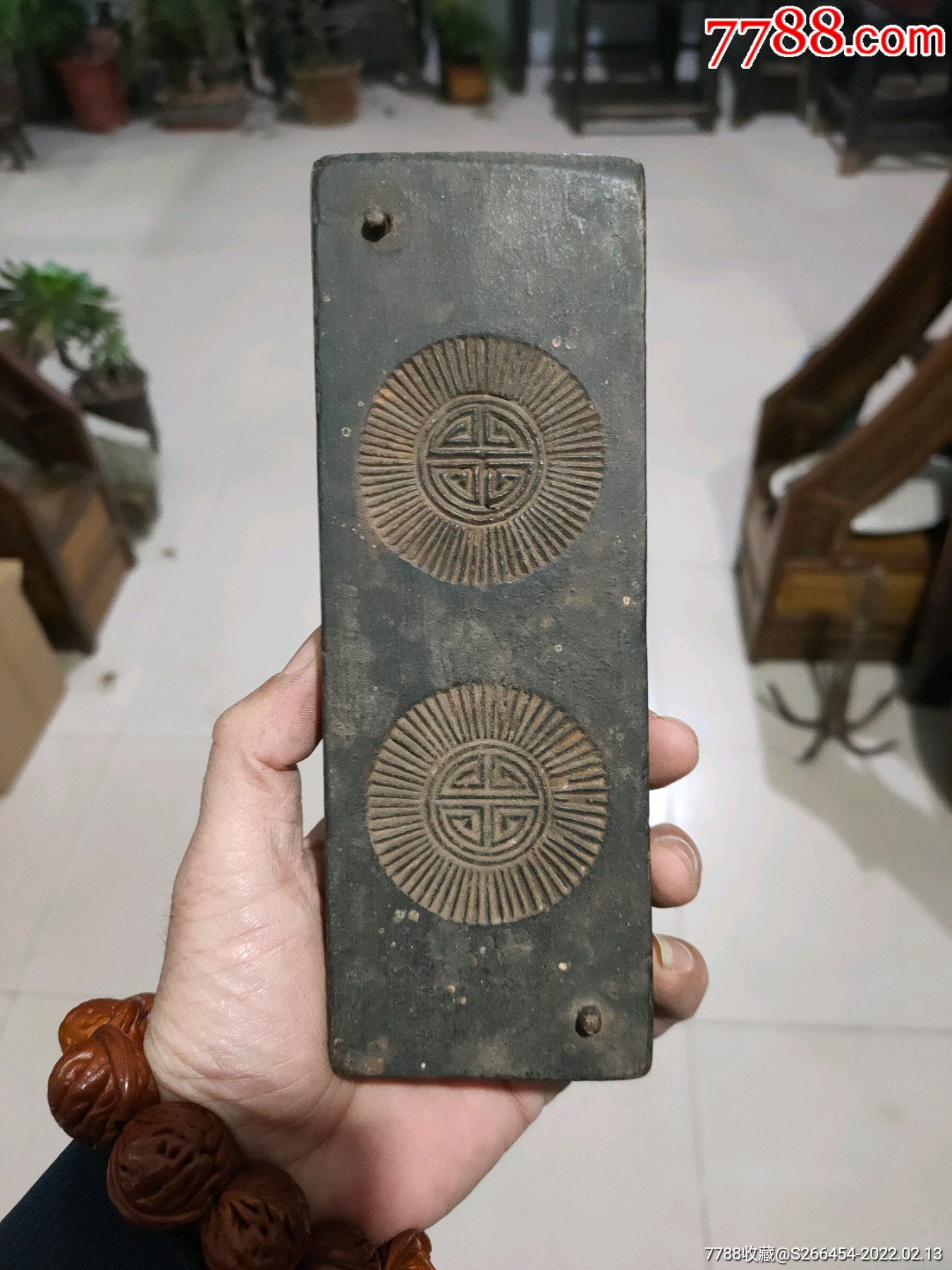 木板印模雕刻老寿字双寿