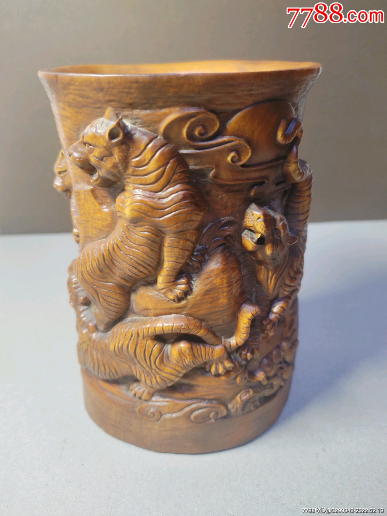 黄杨木木雕笔筒_价格820元_第1张_7788收藏__收藏热线