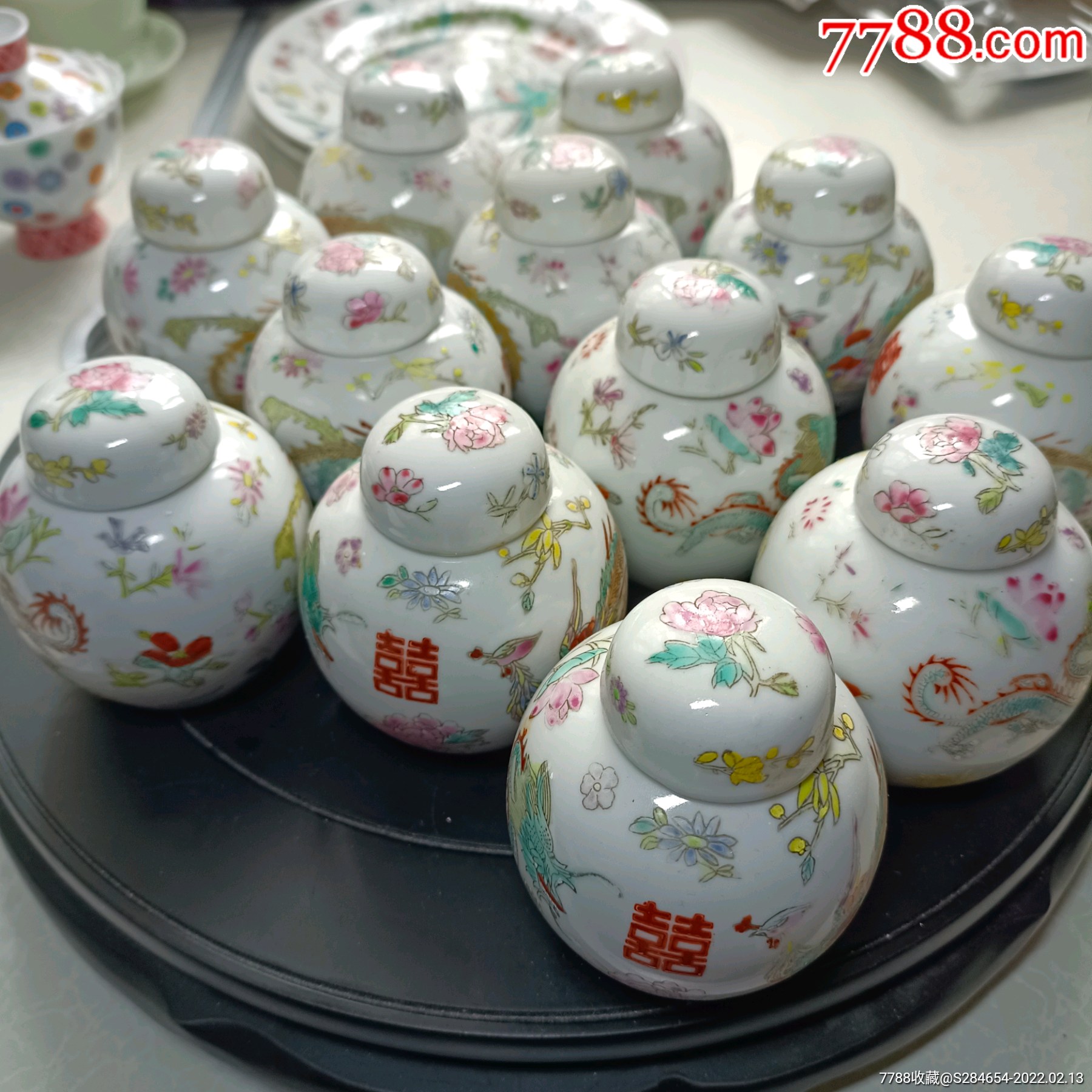 景德镇567粉彩龙凤小罐单个价