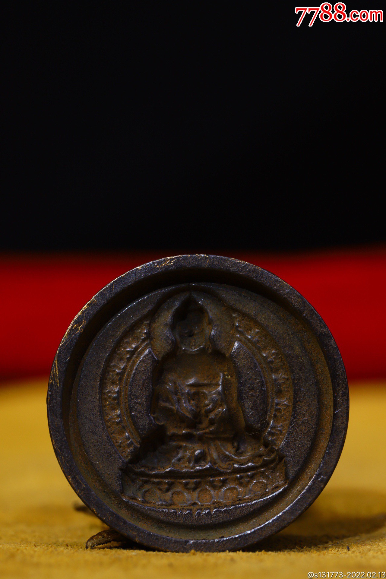 藏地铜胎纯手工敲打錾刻擦擦佛模具高41厘米宽35厘米cm重约60克