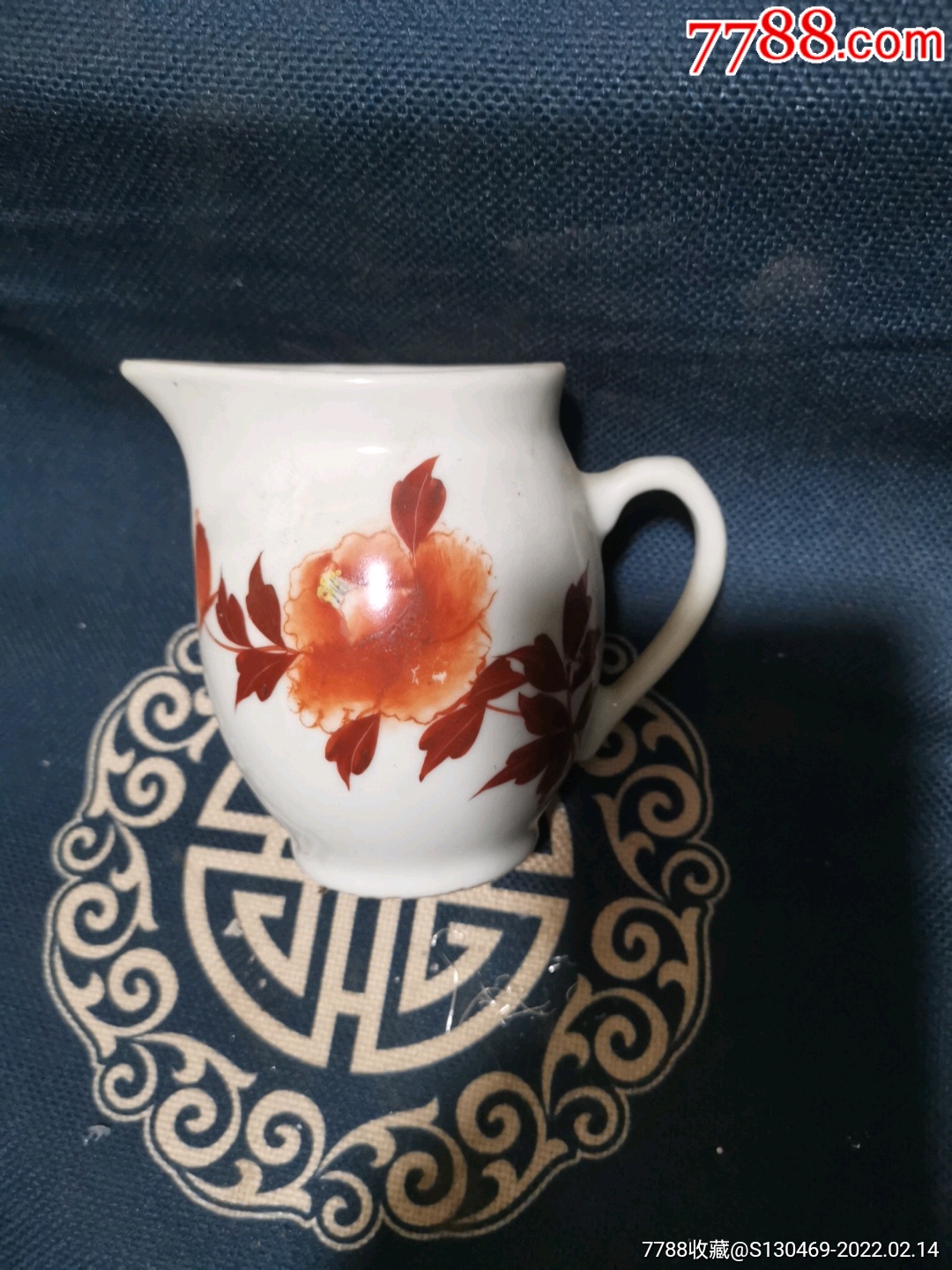 567景德镇手绘精品一枝花公道杯-价格:500元-se85351215-彩绘瓷/彩瓷