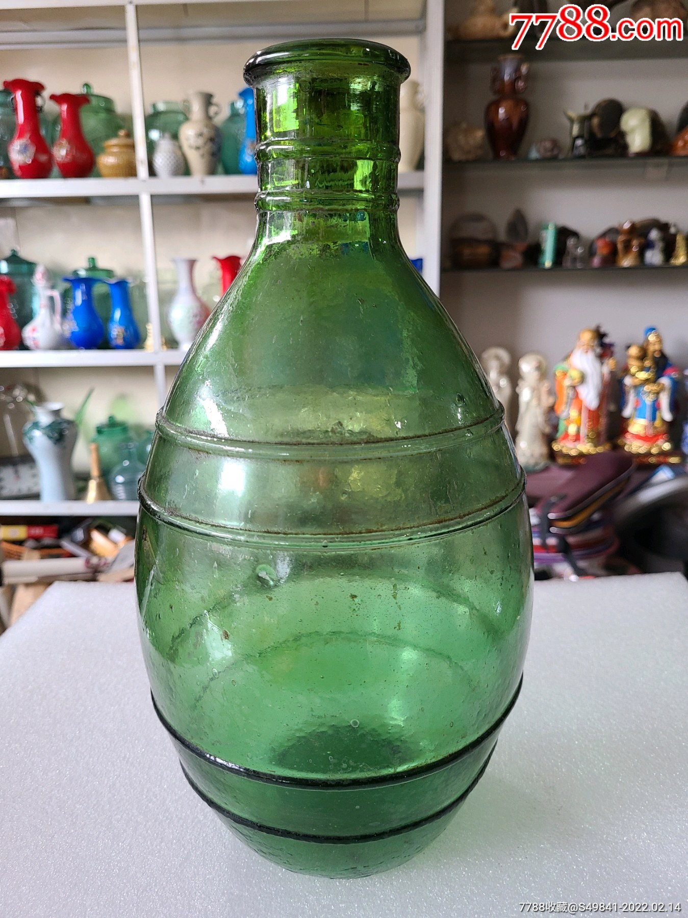 50年代厚实老琉璃酒瓶