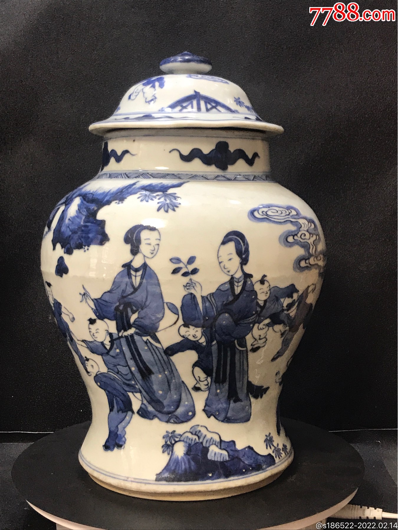 康熙青花四妃十六子将军罐