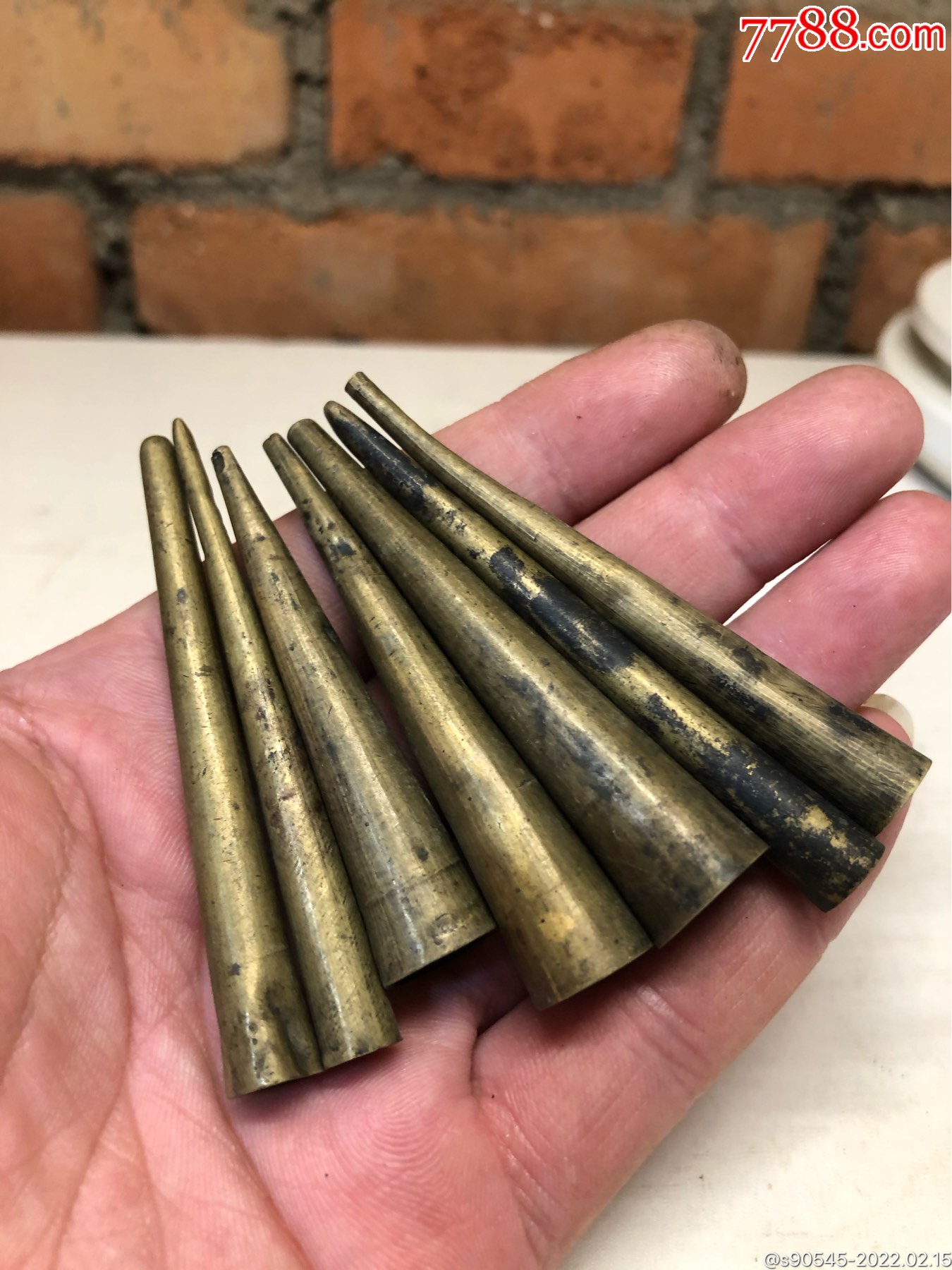 民国黄铜毛笔帽