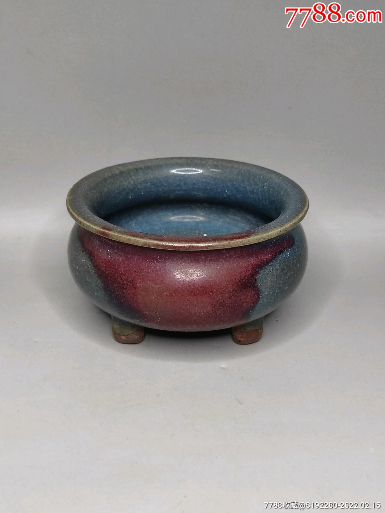 钧窑香炉工艺品琴炉案头茶社文人空间必备直径8cm高5cm