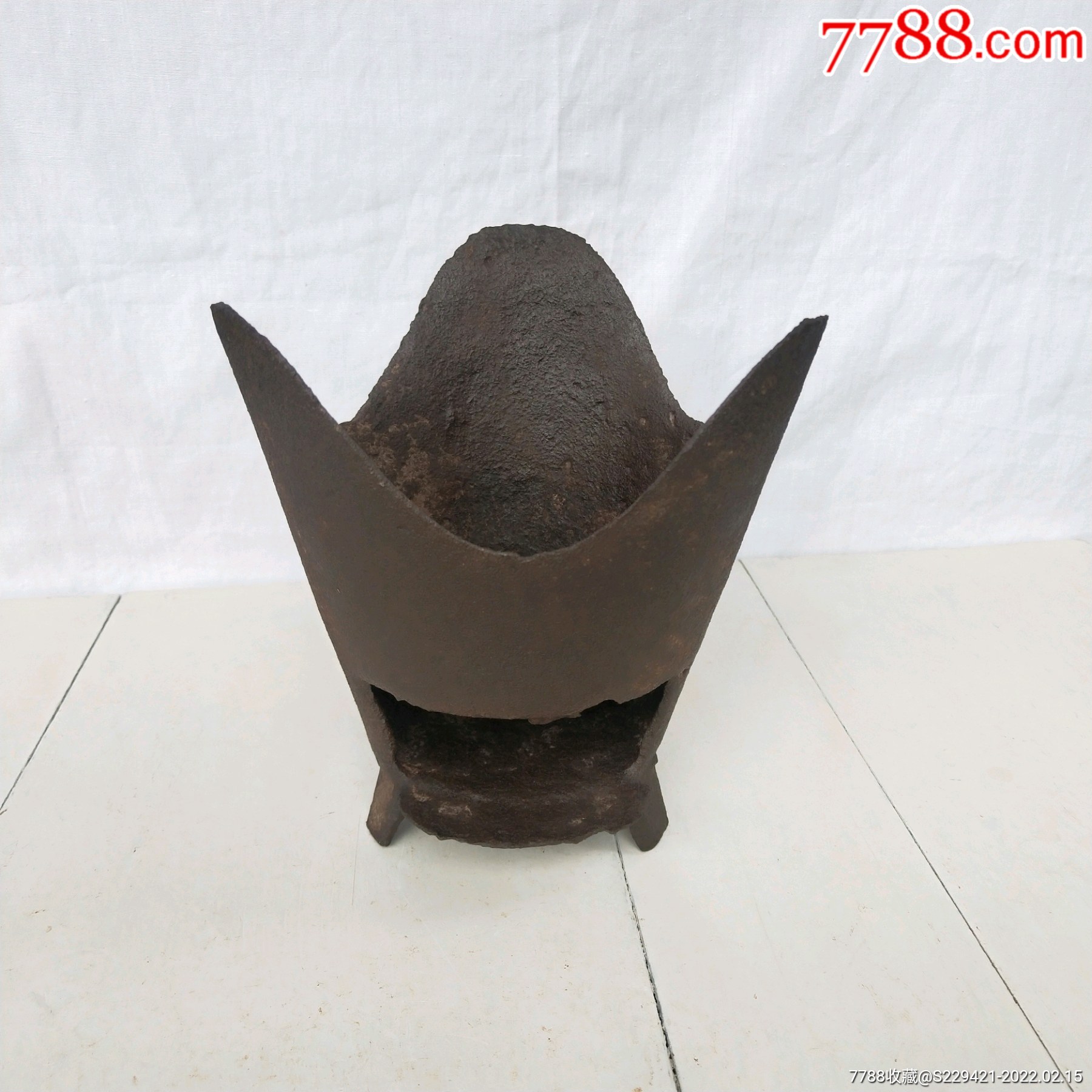 民国铁炉烧水茶具铸铁火锅炉野外木炭柴火灶具