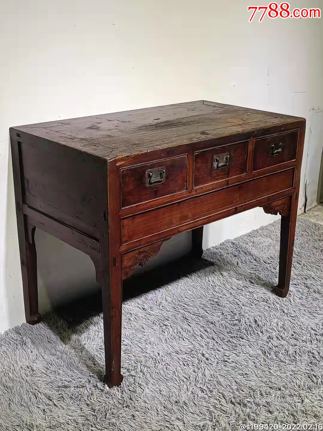 清代榆木帐桌书桌品相完好结实牢固正常使用