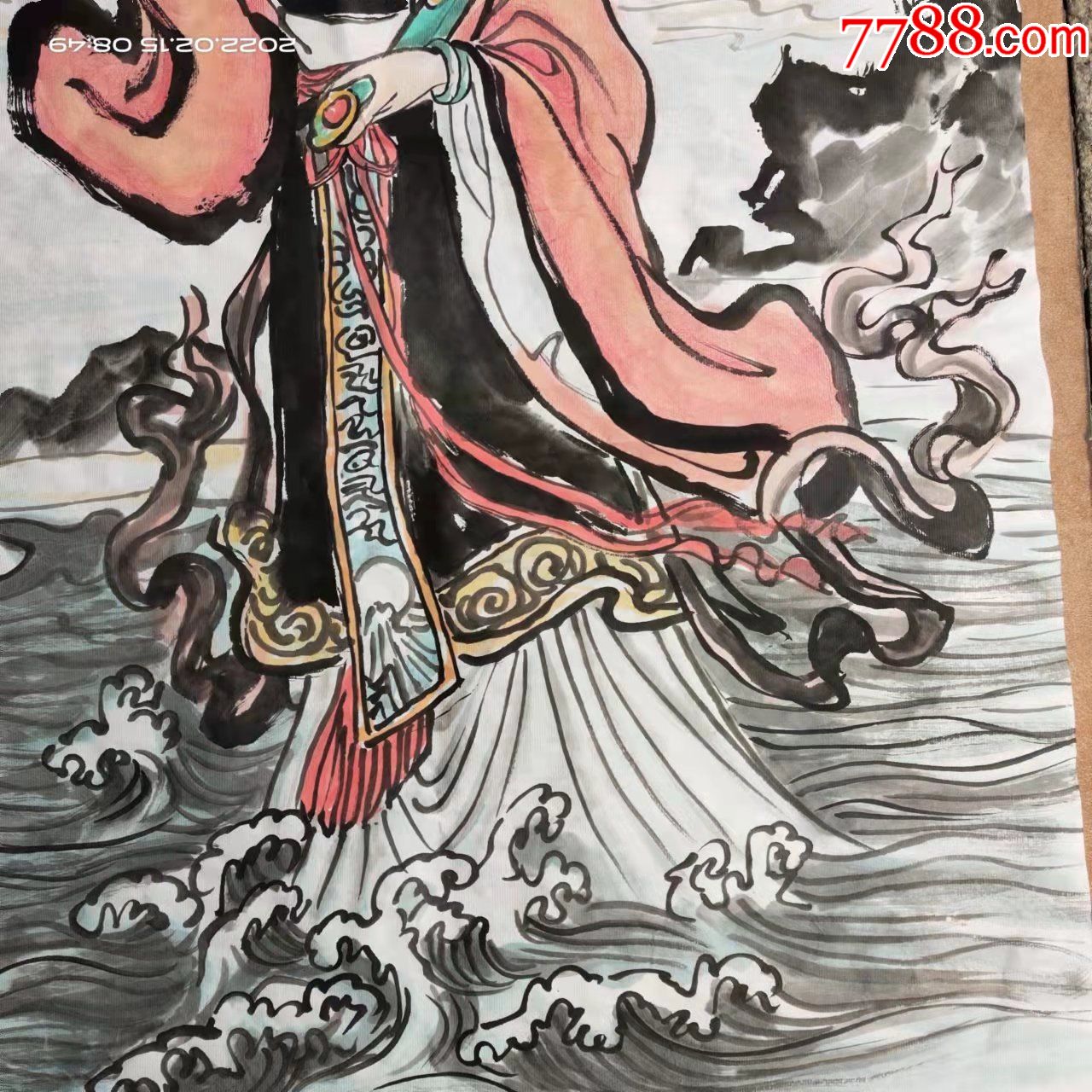 长100宽50厘米手绘名家人物画国画宣纸画妈祖画像包邮