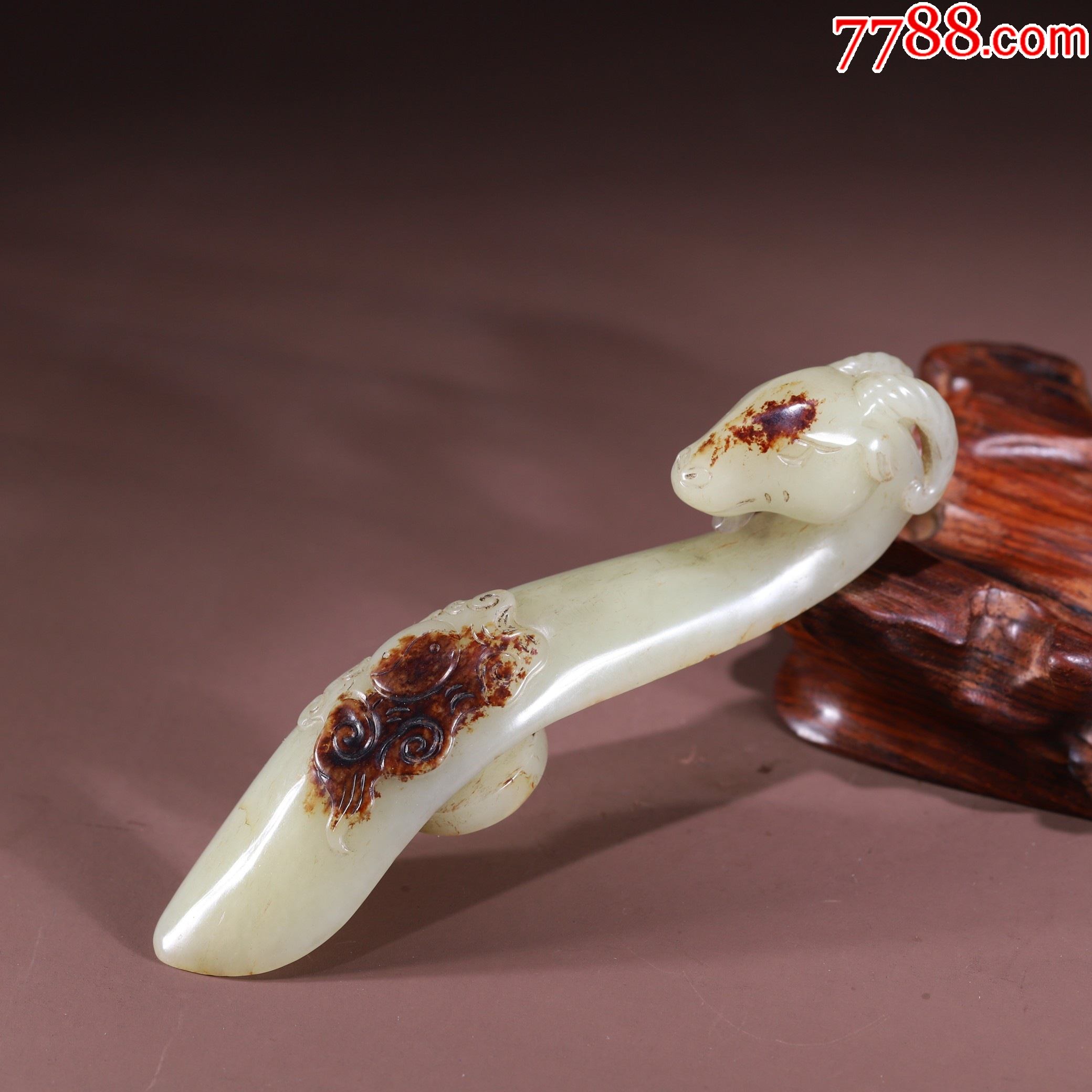 和田玉灵羊带钩-价格:4000元-se85383087-和田玉-零售-7788工艺品