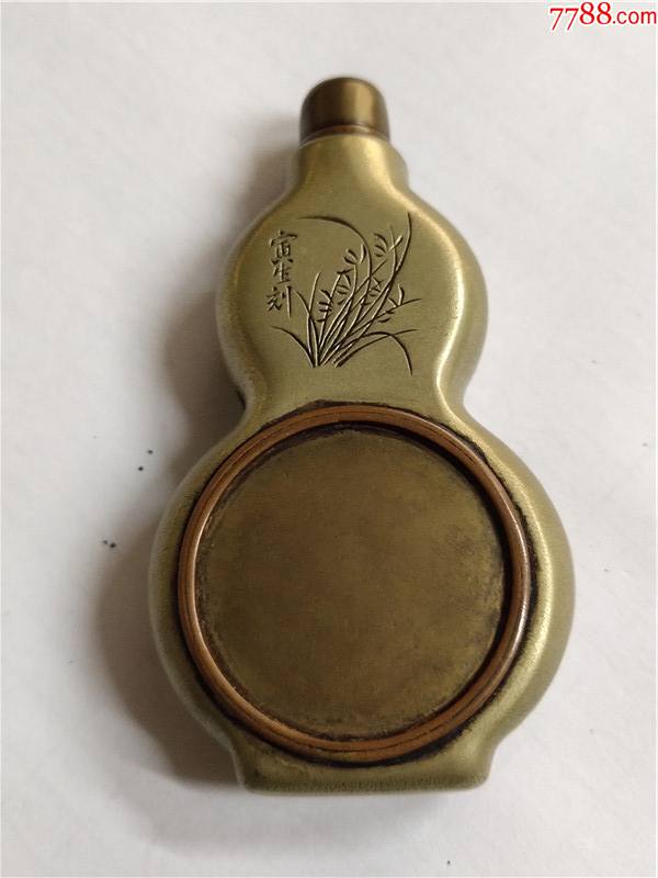 民国名家寅生刻工铜鼻烟壶