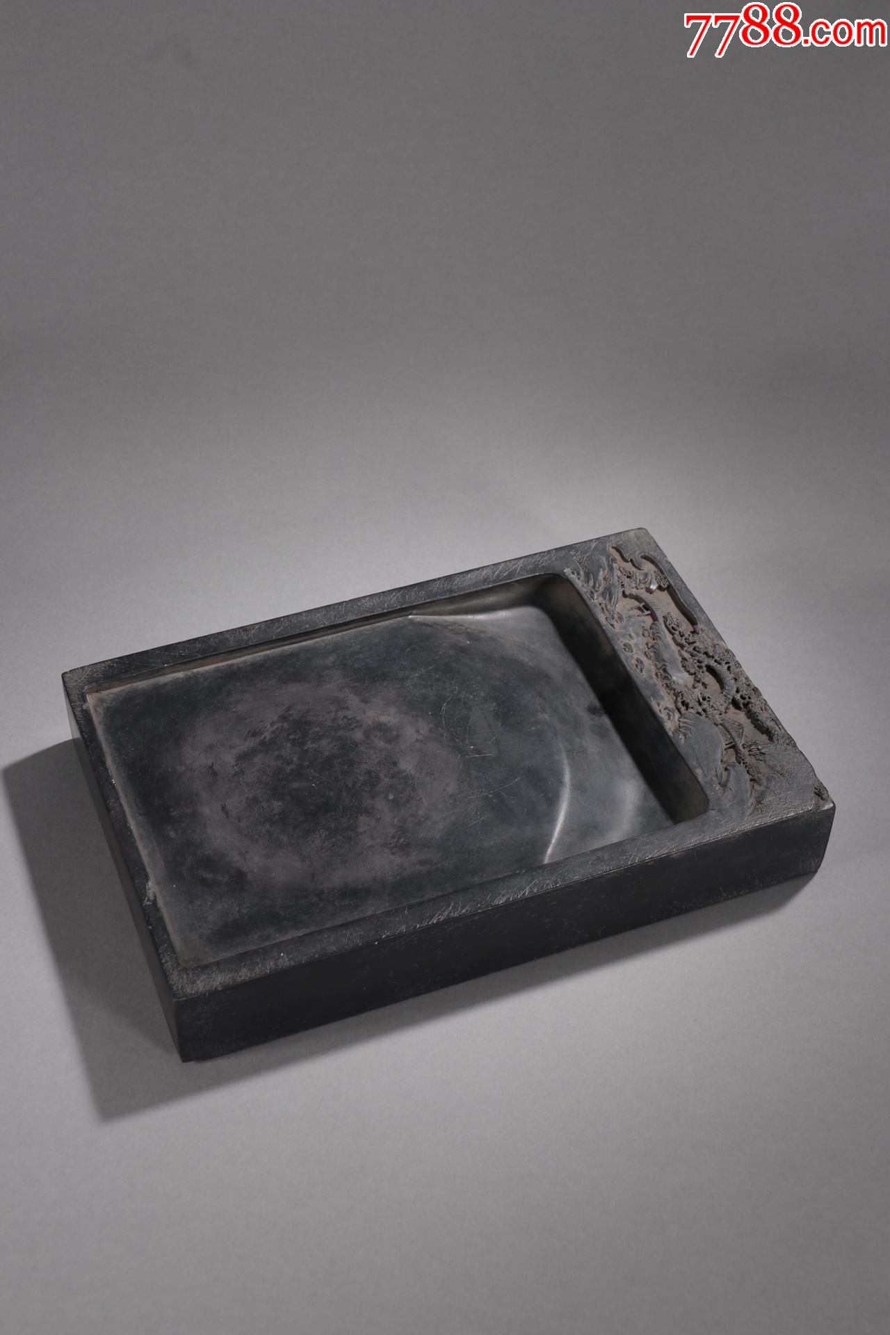杨景曾款山水意境端石砚台