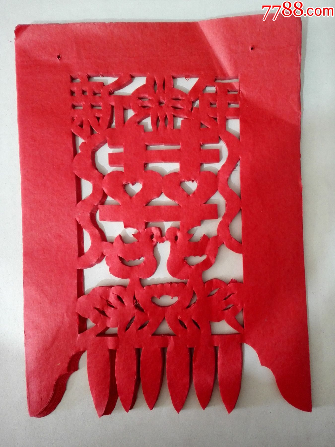 建国前刻纸囍字49张