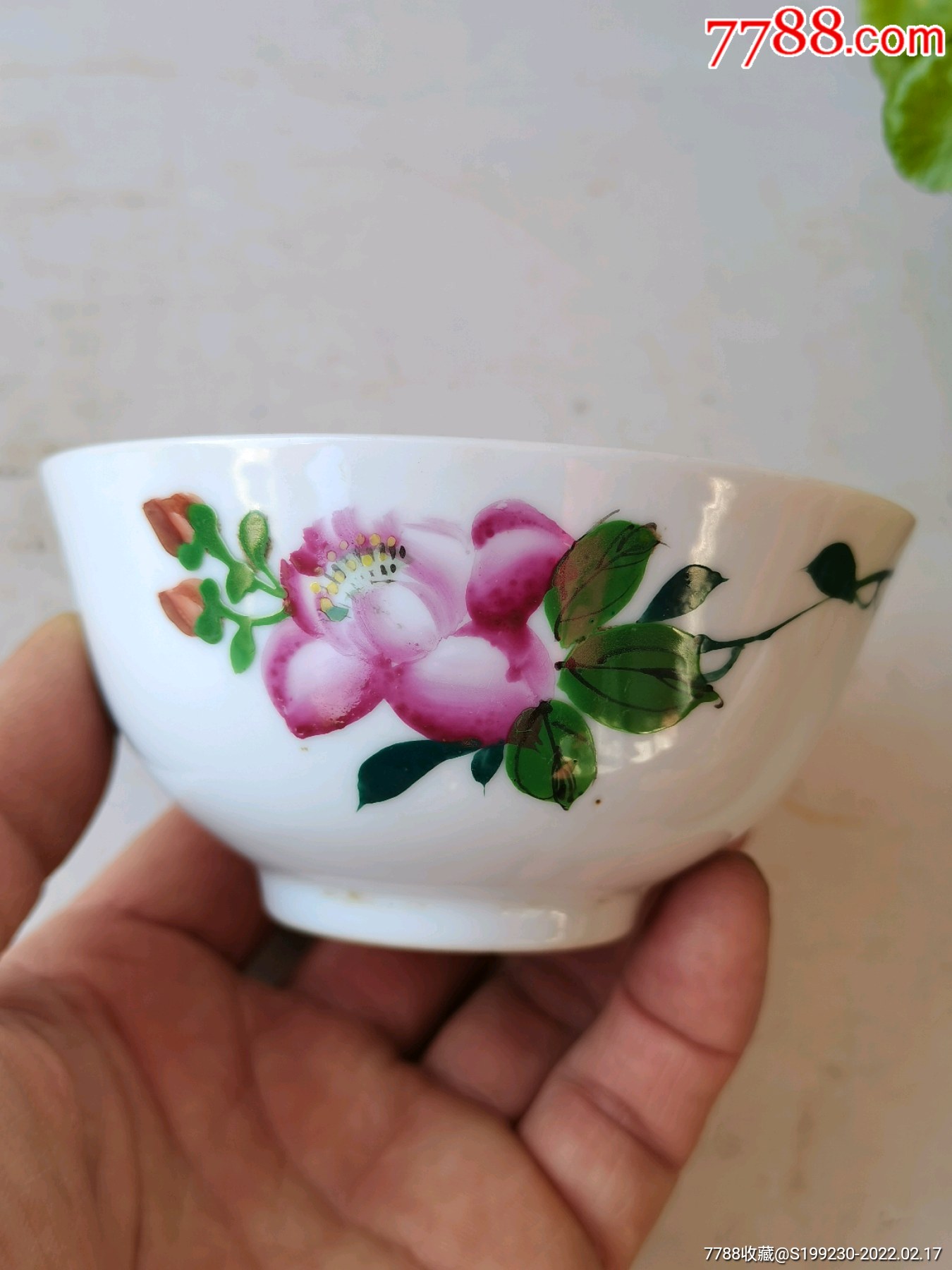 建国初醴陵瓷小花碗醴陵瓷小茶碗老茶碗