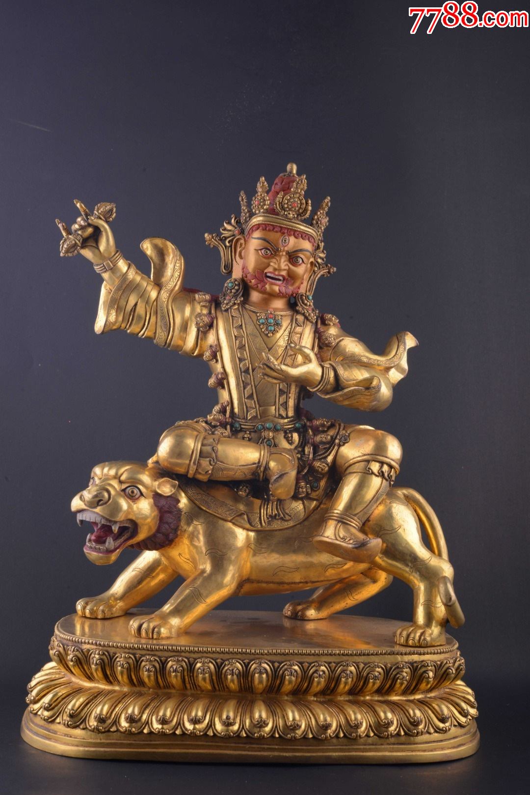 铜鎏金愤怒莲师