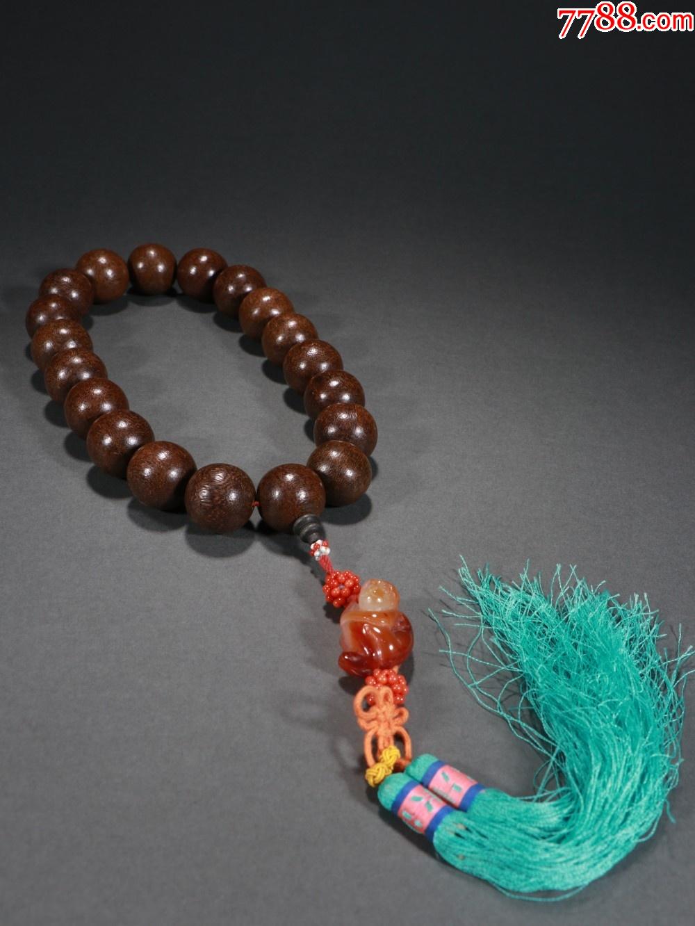 沉香圆珠十八子手持