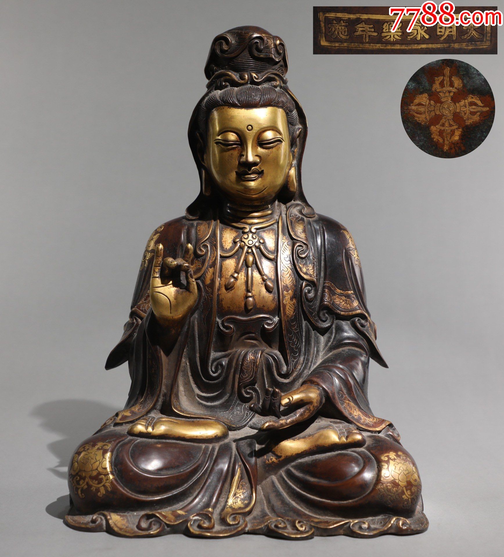 1公斤简介:观音铜像,2000-2009年           