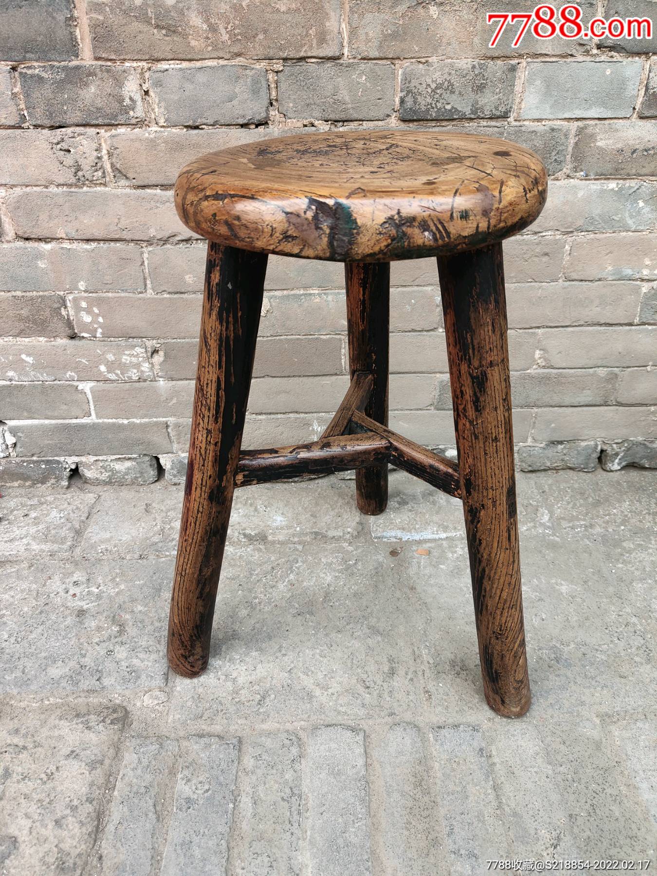 清代圆凳一个_木椅/凳_第1张_7788旧家具收藏