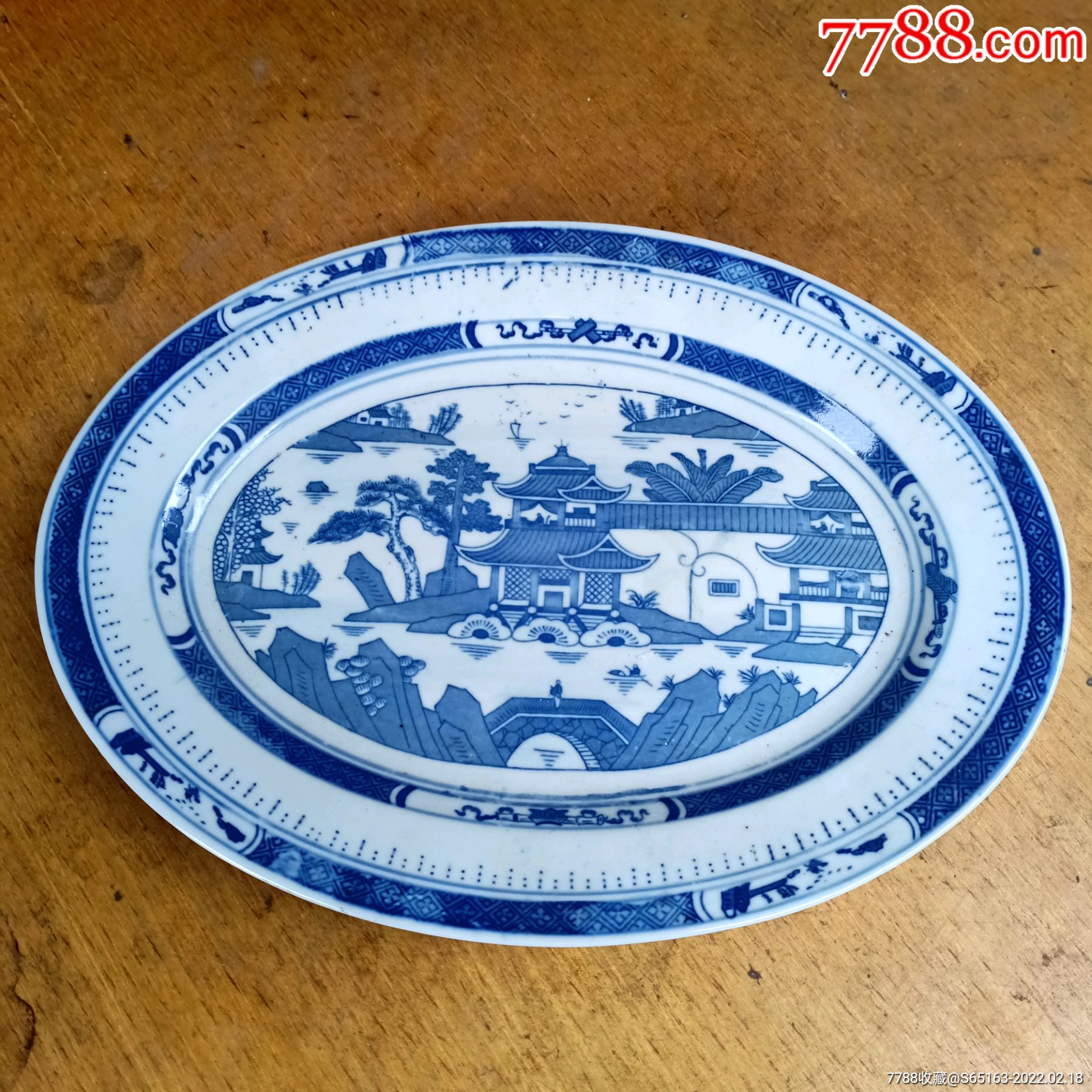 景德镇青花梧桐盘
