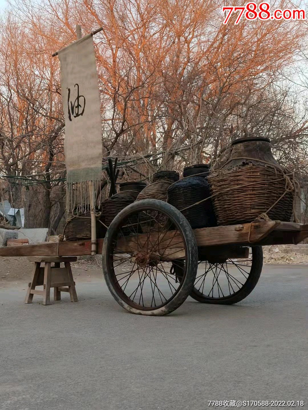 古代小油车图片