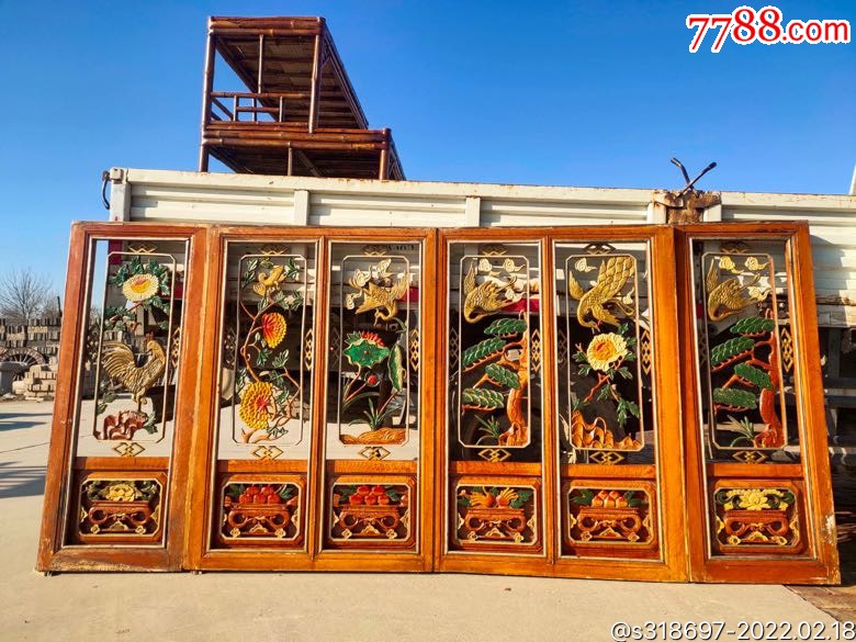 民国时期,衫木老花窗六片一套,纯手工雕刻,装修佳品-价格:2480元-se85424897-木门窗-零售-7788收藏__收藏热线