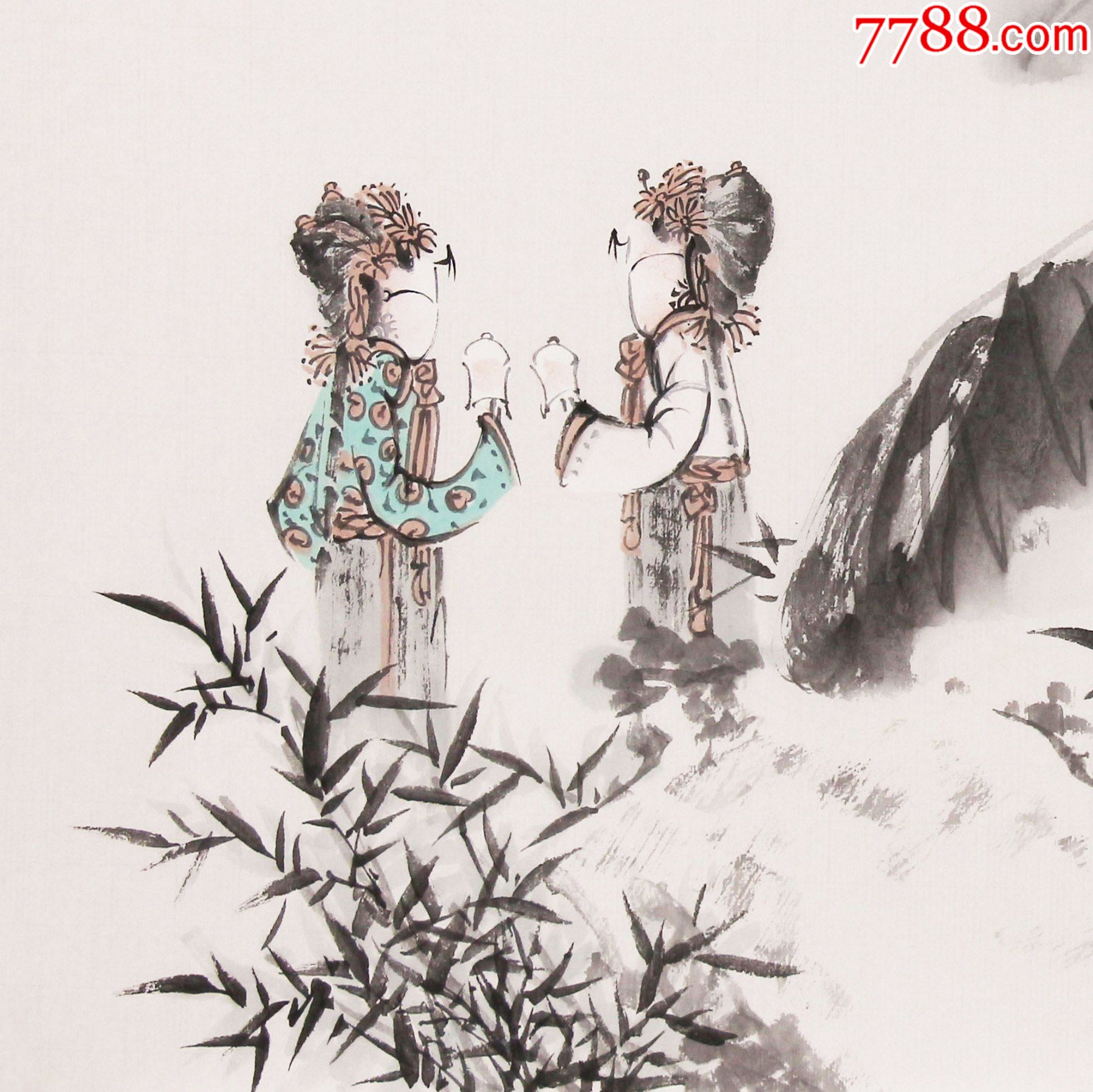 皮影戏的中国画保真孙永猛中国美院国画系荣宝斋画院研究生人物画3