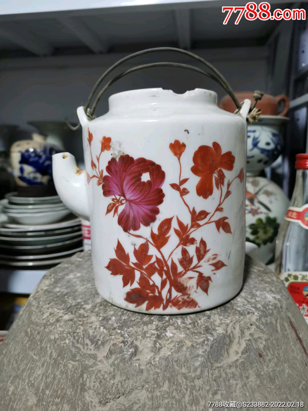 民国花卉茶壶-价格:120元-se85426035-其他陶器-零售-7788收藏__收藏