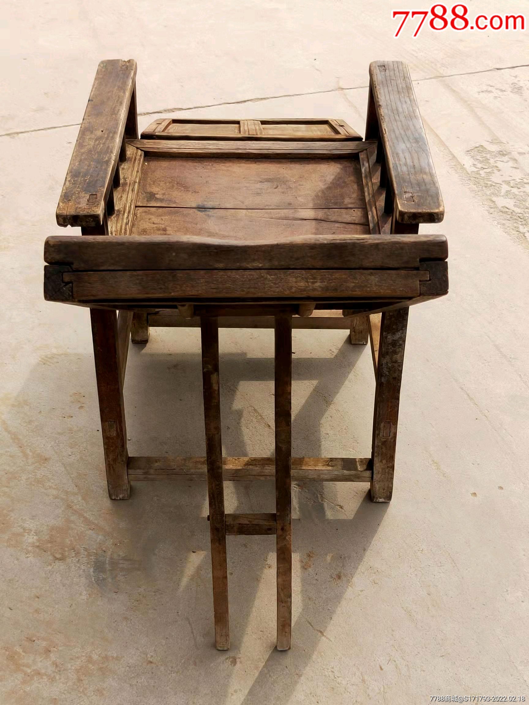 清代精品楠木理发椅一件