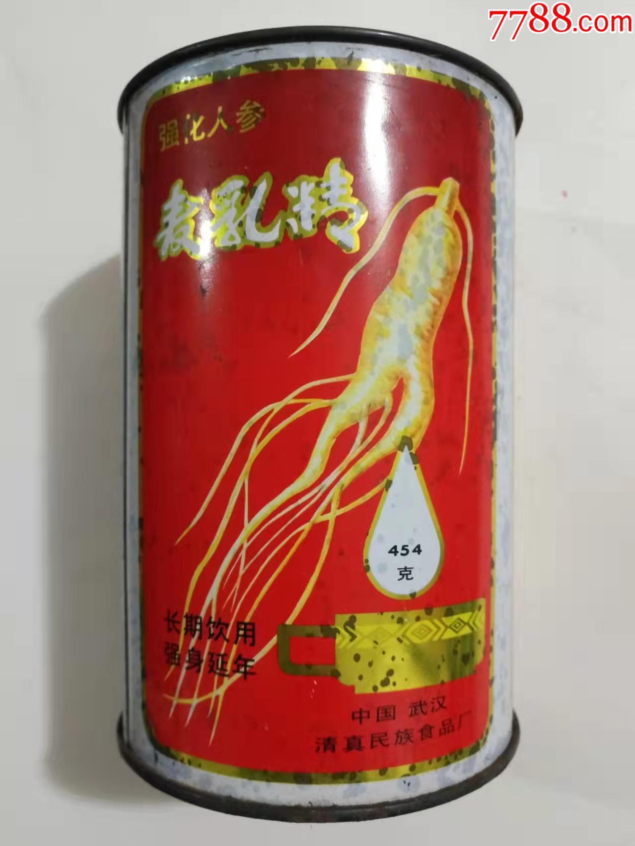 琴台牌强化人参麦乳精铁皮盒子中国武汉清真民族食品厂